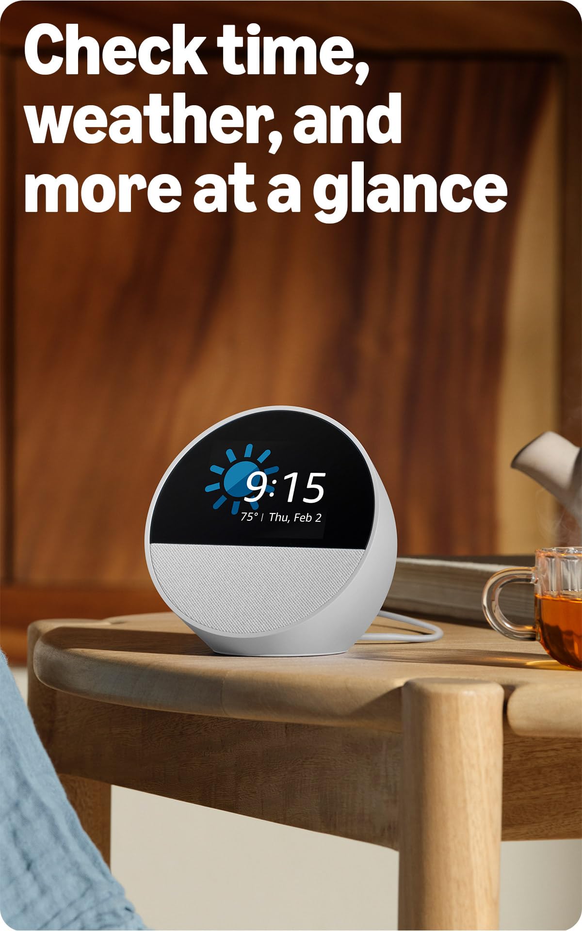 Smart Alarm Clock Black L85470