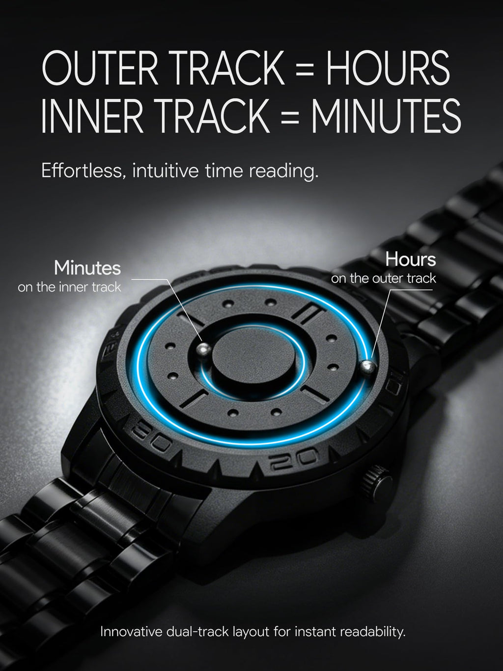 Magnetic Watch 40mm 20mm Strap O417065