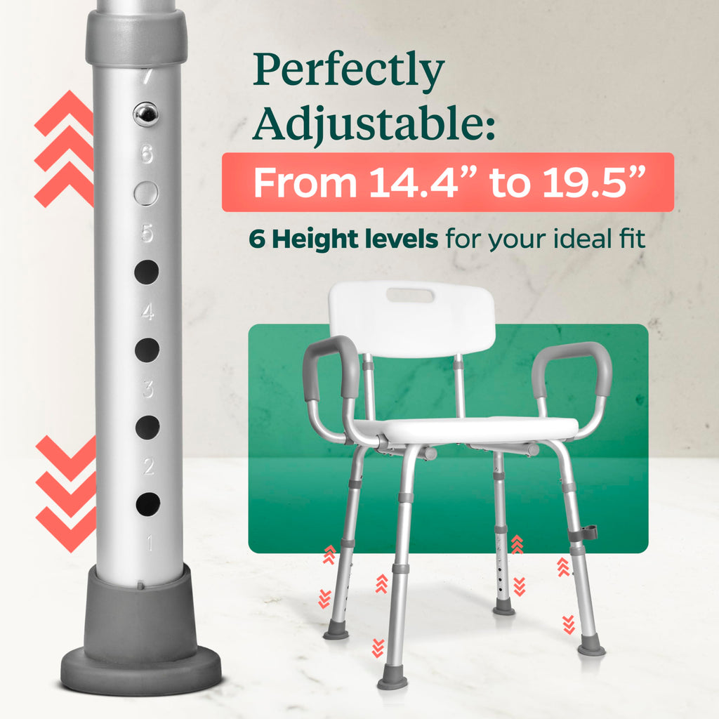 Adjustable Shower Chair with Mat N380775