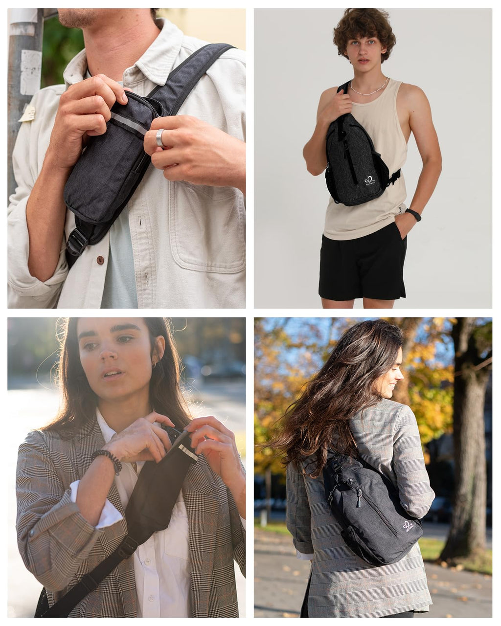 Black Crossbody Sling Bag W331