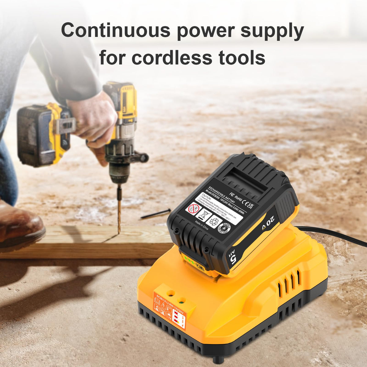 20V Max 5.0Ah Battery 2-Pack with Charger Station J20720