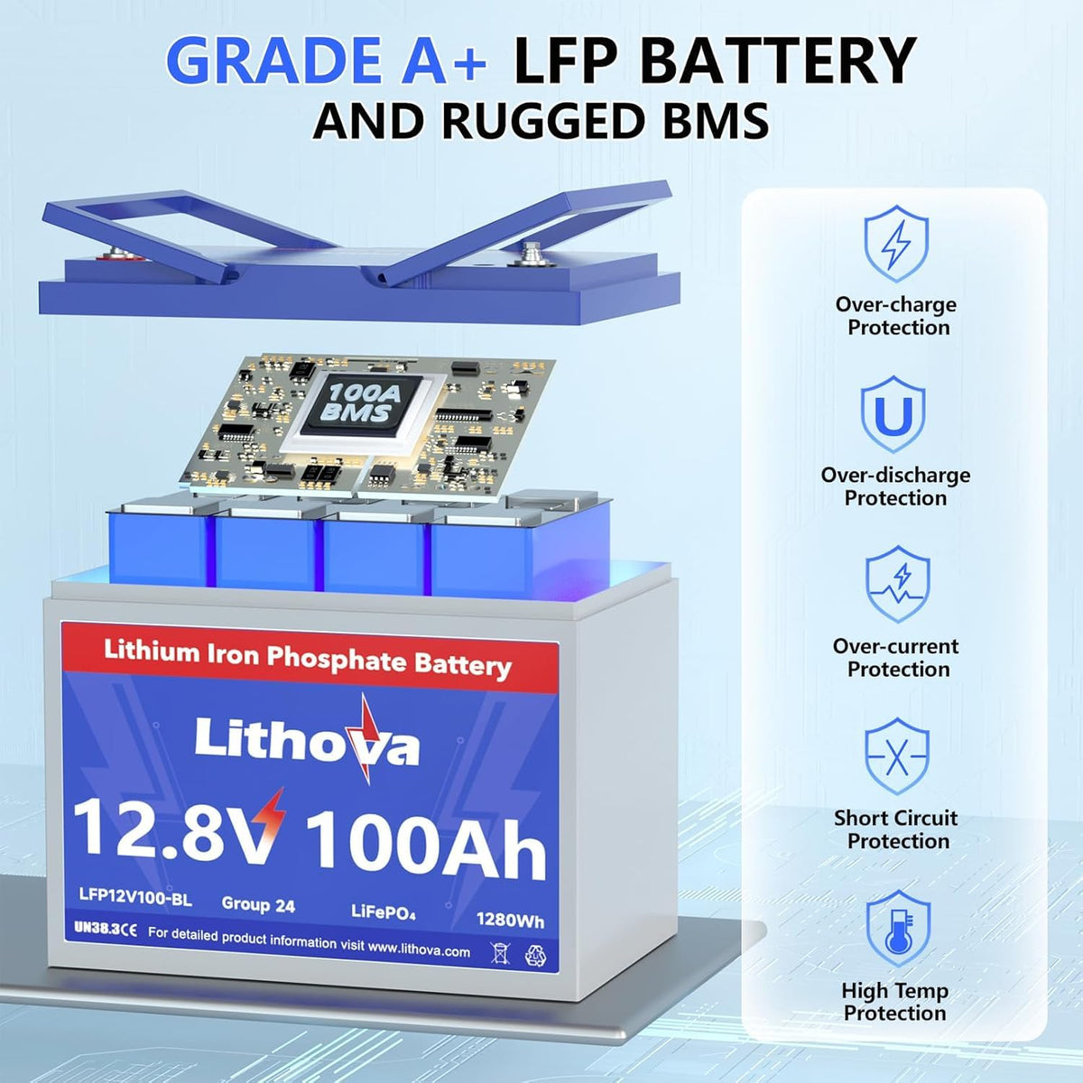 12V 100Ah LiFePO4 Battery G88149