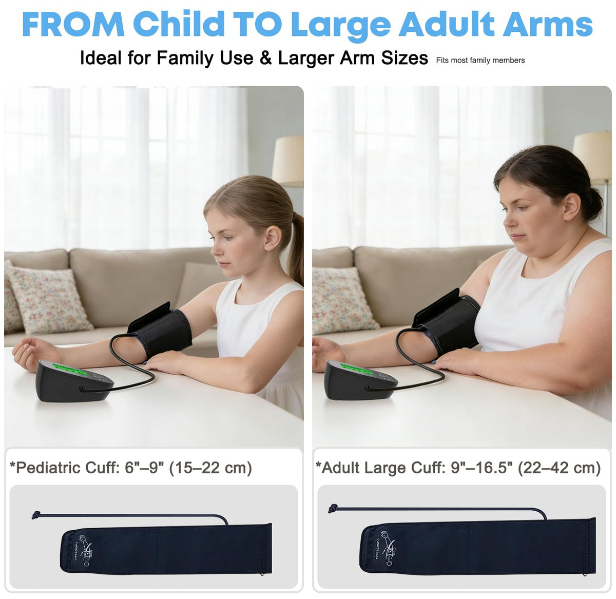 Blood Pressure Monitor with 2 Size Cuffs I3424
