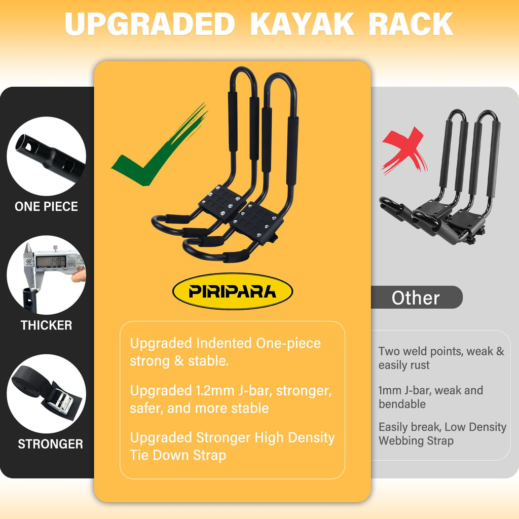 2 Pairs J-Bar Kayak Roof Rack Set of 4 B339885