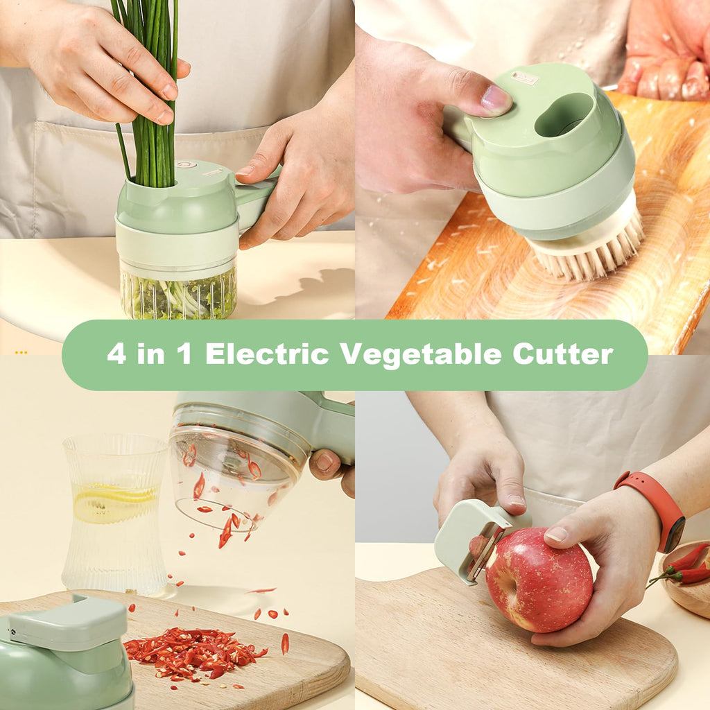 Portable Wireless Electric 4-in-1 Vegetable Cutter Set O271210