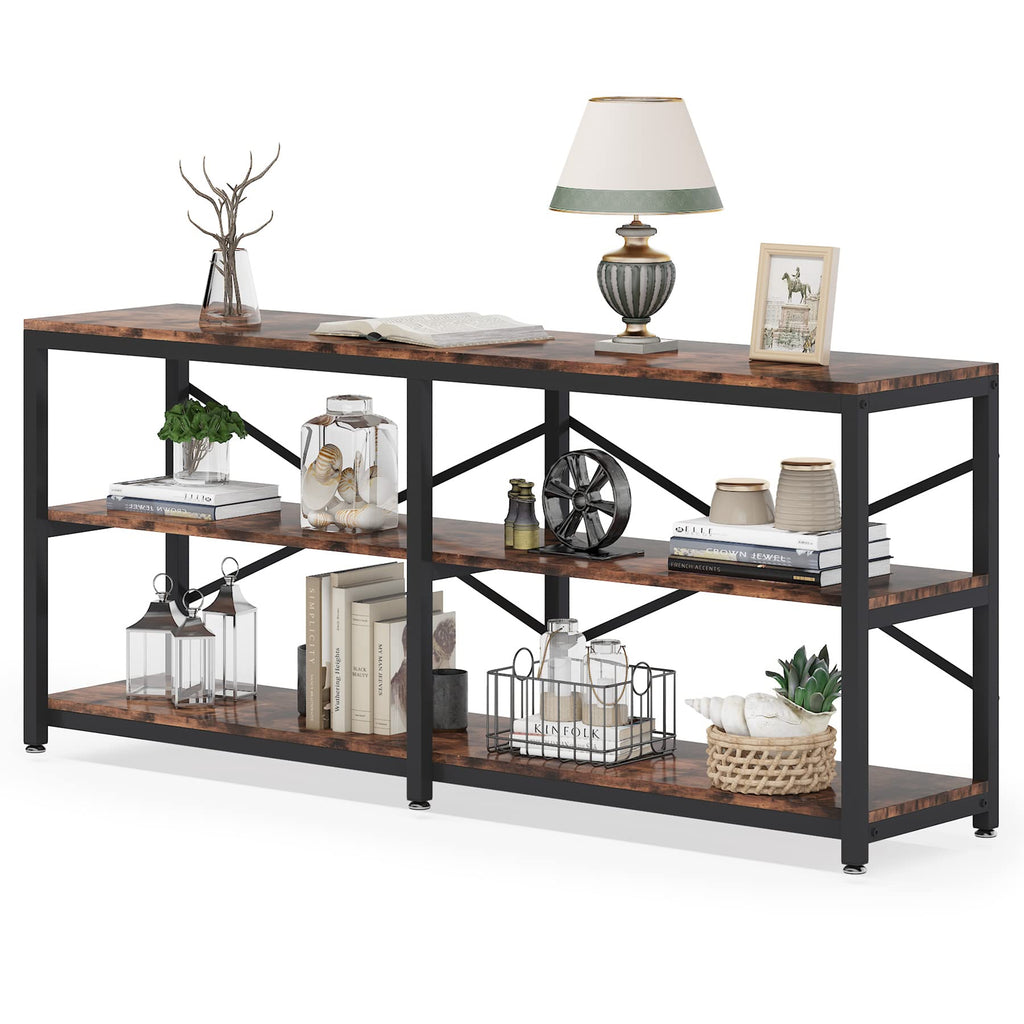 70.9 Inch 3-Tier Console Table with Storage Shelves R2895