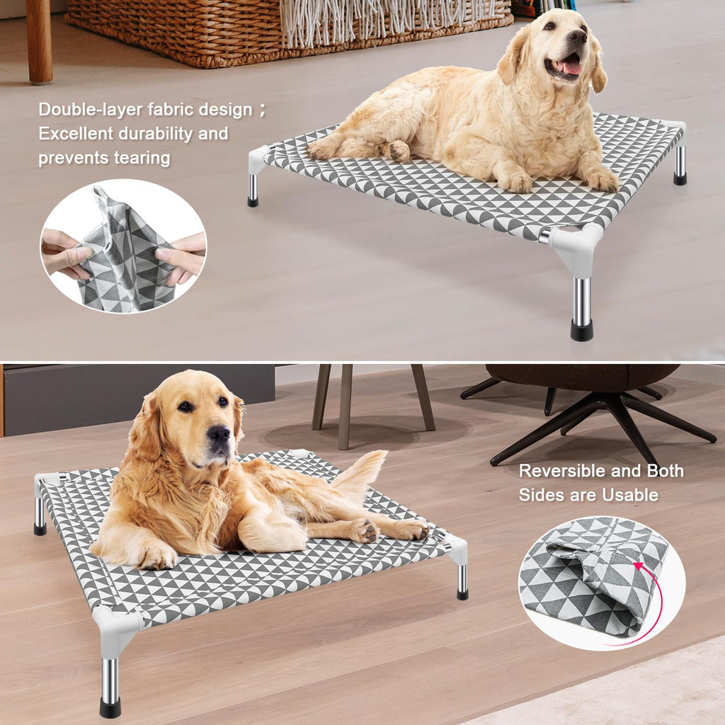 Medium Cotton Elevated Outdoor Dog Bed Y107497