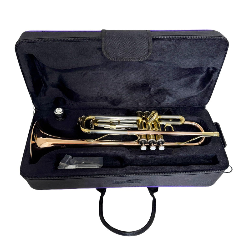 Bb Standard Brass Trumpet Set with Case, Gloves, Mouthpiece and Clean Kit N1047