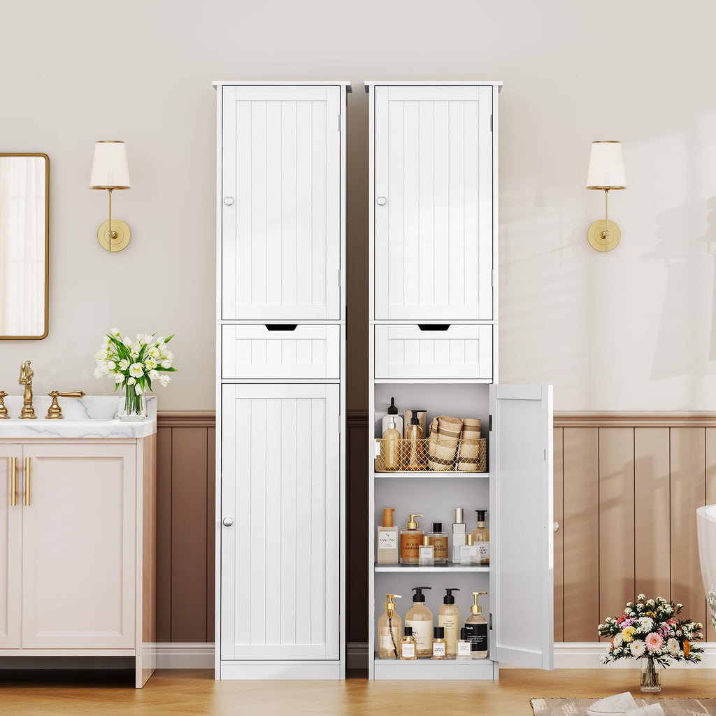 66.9" Tall Bathroom Storage Cabinet with 2 Doors & 1 Drawer W2009