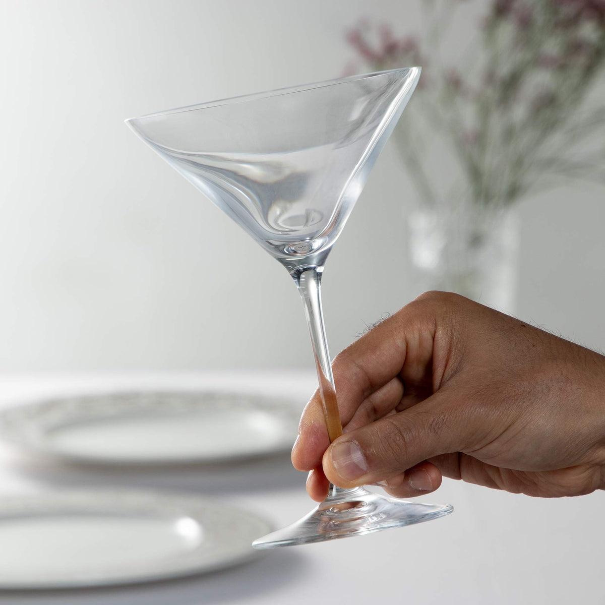 Precision Blown Crystal Martini Glasses Set of 2 M913803