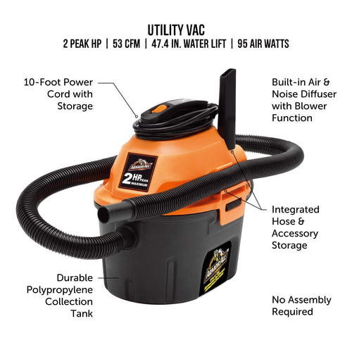 2.5 Gallon Wet/Dry Utility Shop Vacuum I496562