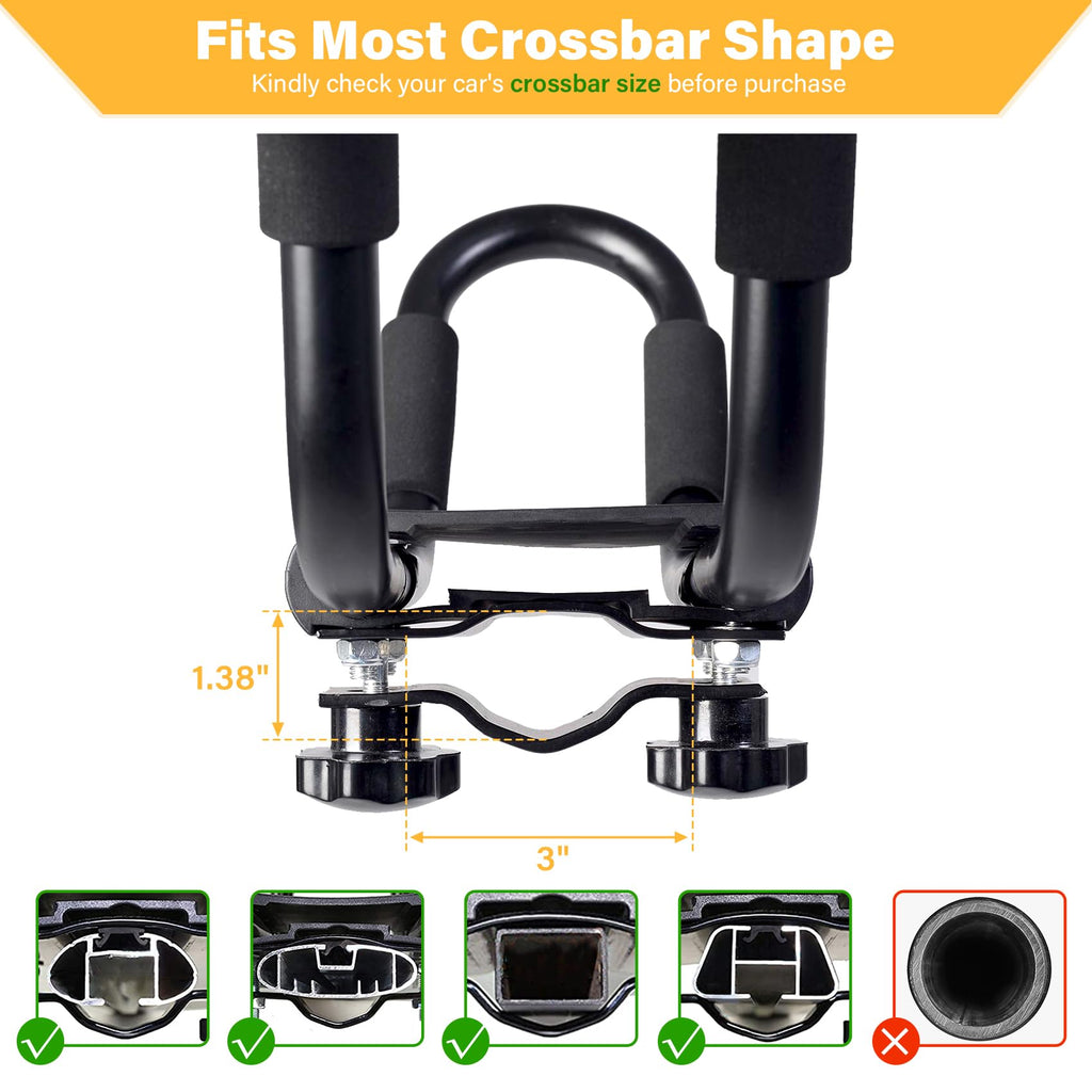 2 Pairs J-Bar Kayak Roof Rack Set of 4 B339885