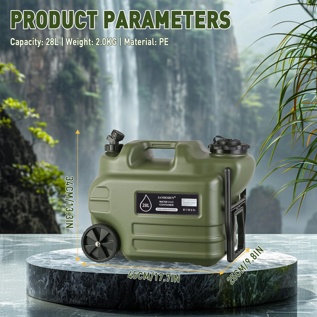 7.4 Gallon Water Jug with Wheels & Handle A36433