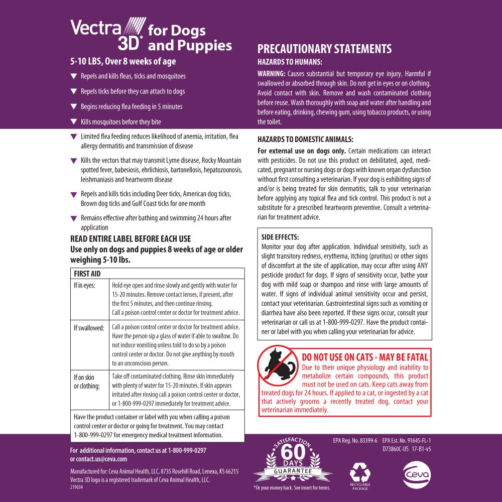 Flea and Tick Prevention for Extra Small Dogs 5-10 lbs K90618