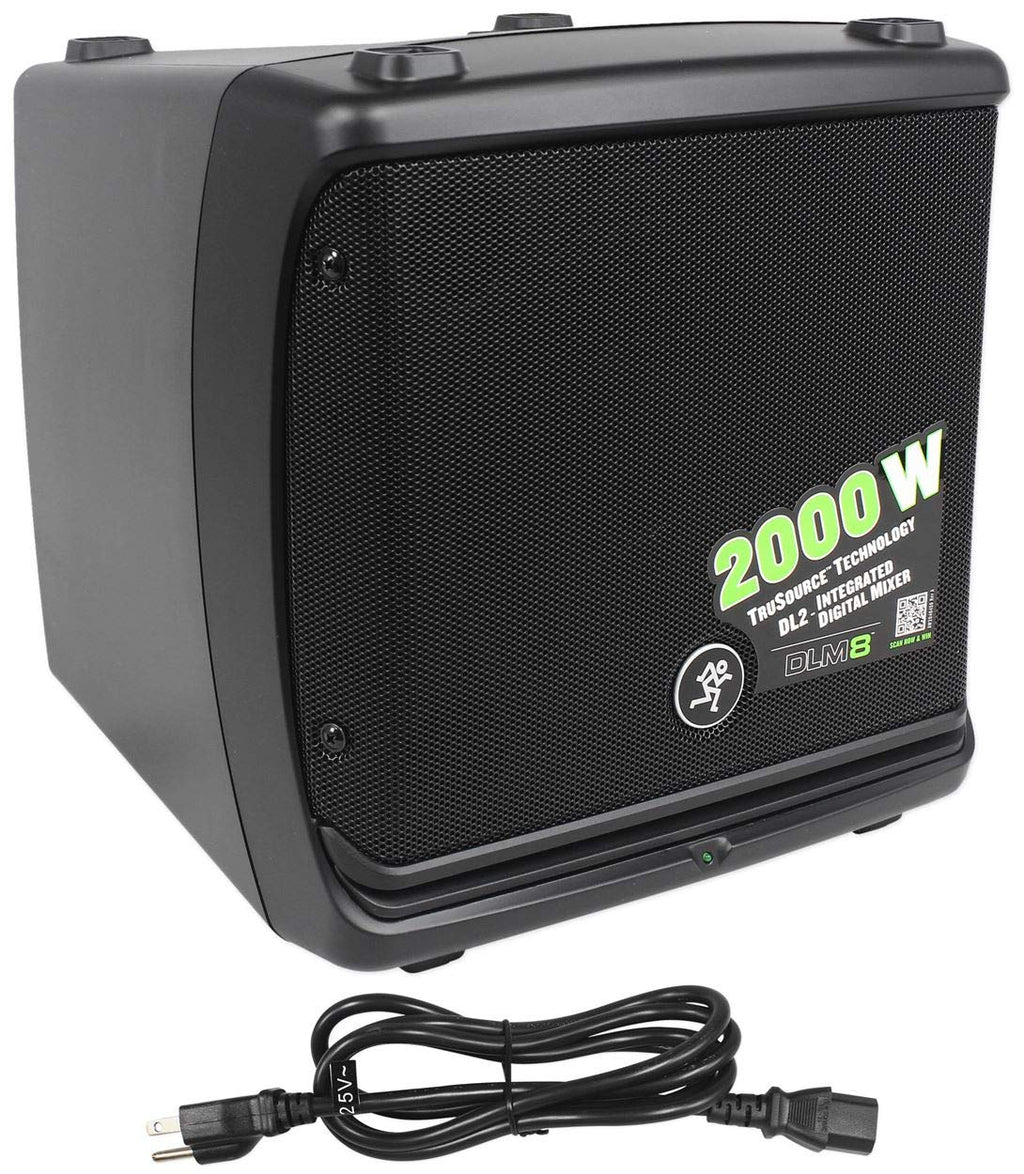 2000-Watt 8 in Powered PA Speakers with Tripod Stand Kit and XLR Cables F228740