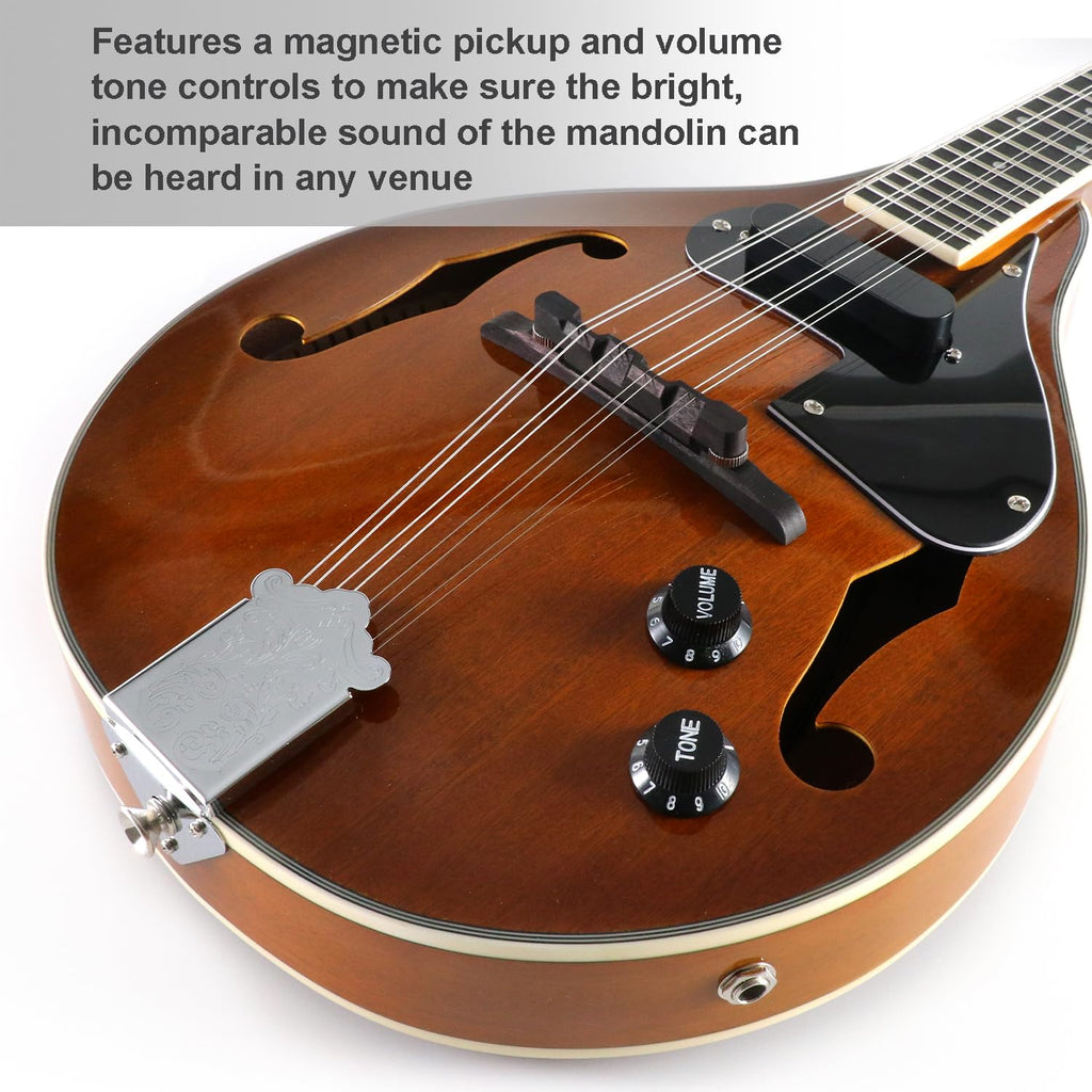 8 String Acoustic-Electric Mandolin Instrument with Pickup U472