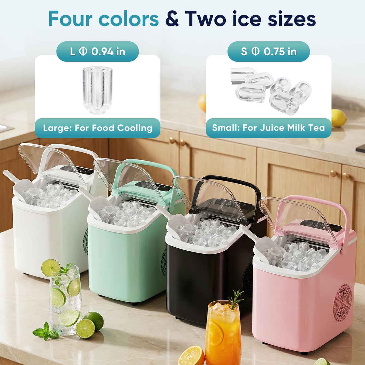 Countertop Ice Maker with Portable Handle T931328