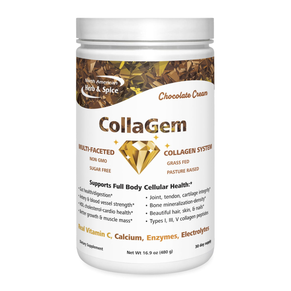 Collagen Powder with Vitamin C, Calcium & Electrolytes - 16.9 oz C44227