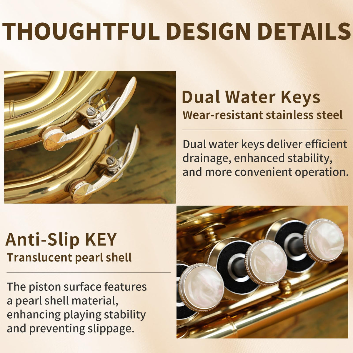 Bb Pocket Trumpet with Case, 7C Mouthpiece and Cleaning Kit I746398
