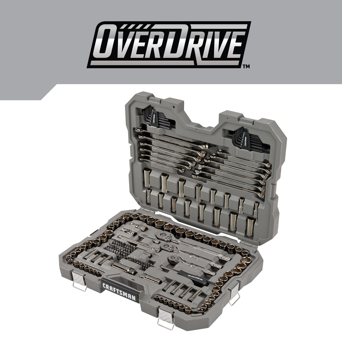 154-Piece Gunmetal Chrome Mechanics Tool Set with Hard Case U1396