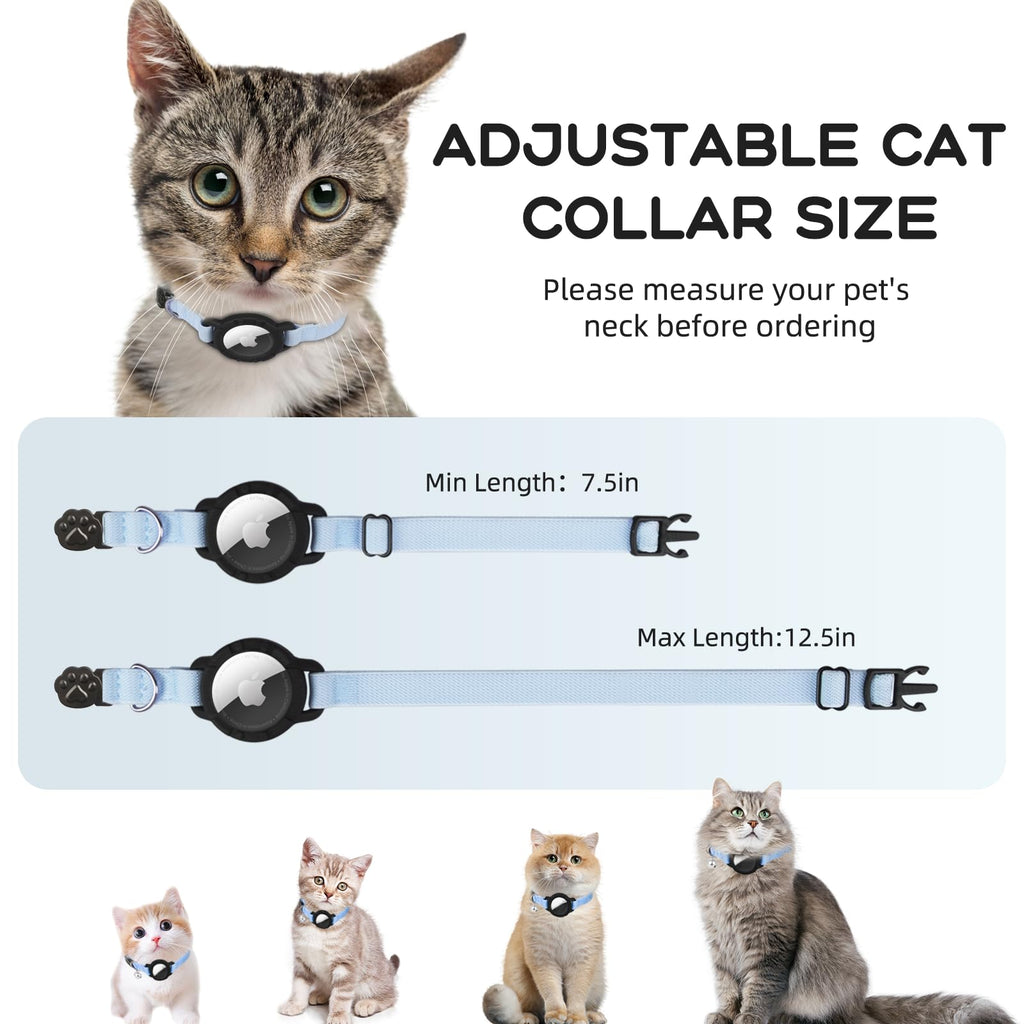 Cat Collar with AirTag Holder and Bell D137795