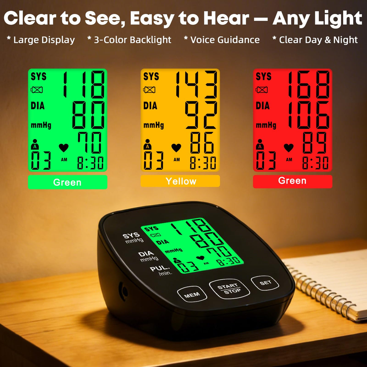 Blood Pressure Monitor with 2 Size Cuffs I3424