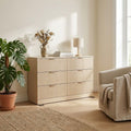 Natural Wood 6 Drawer Dresser Y36951