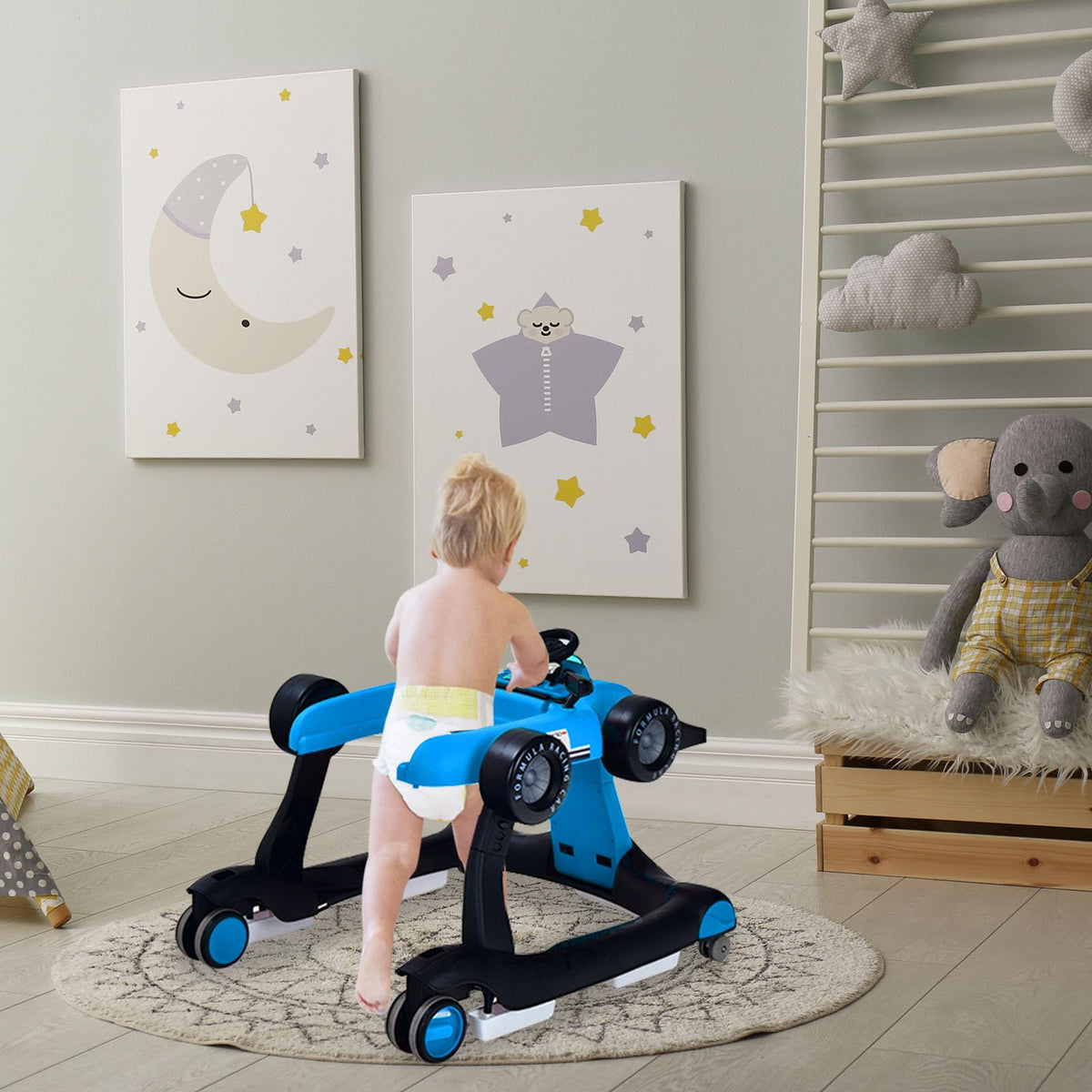 5-in-1 Foldable Baby Walker with Adjustable Height R628768