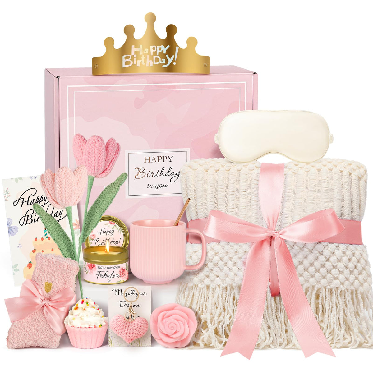 13PCS Spa Self Care Gift Basket Set Rose S524
