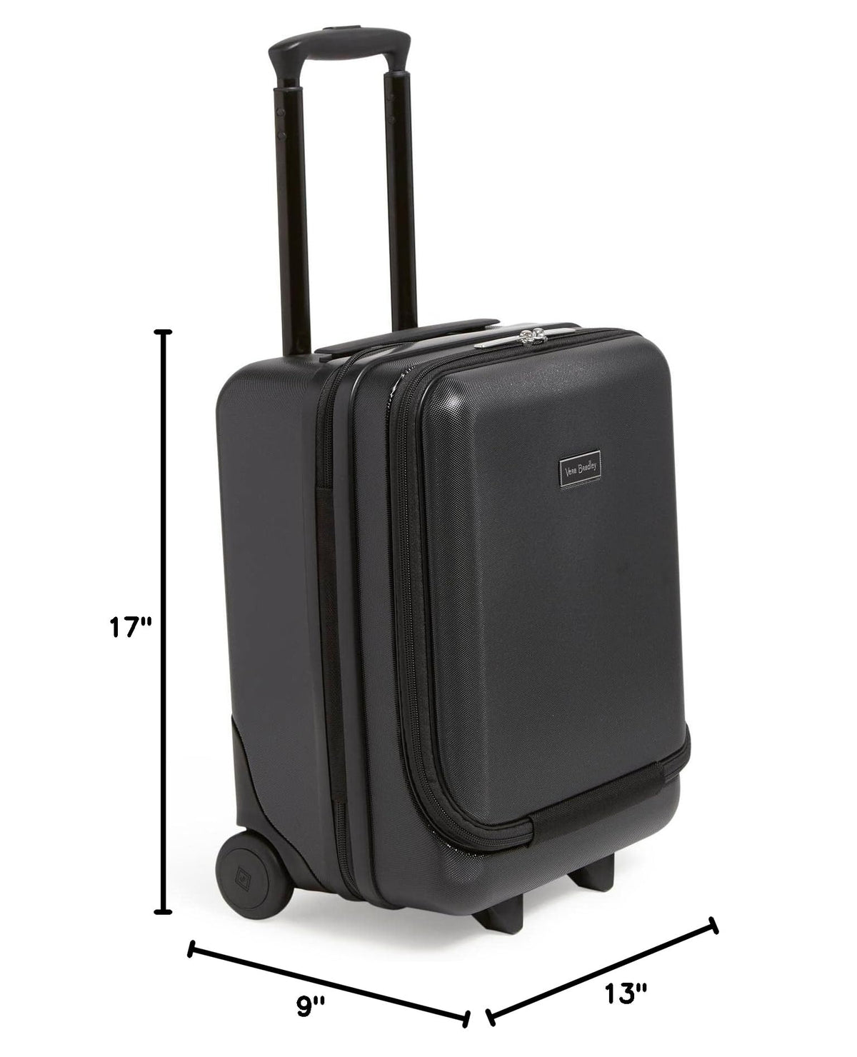 Black Hardside Underseat Rolling Suitcase M2271