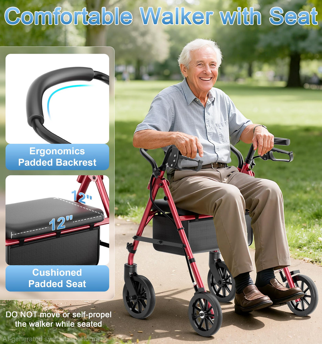 Foldable Walkers with Seat B409