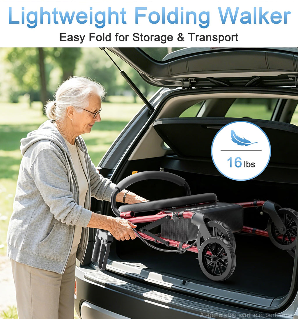Foldable Walkers with Seat B409