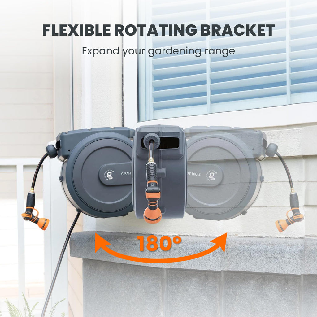 1/2" 100FT Retractable Garden Hose Reel W117188