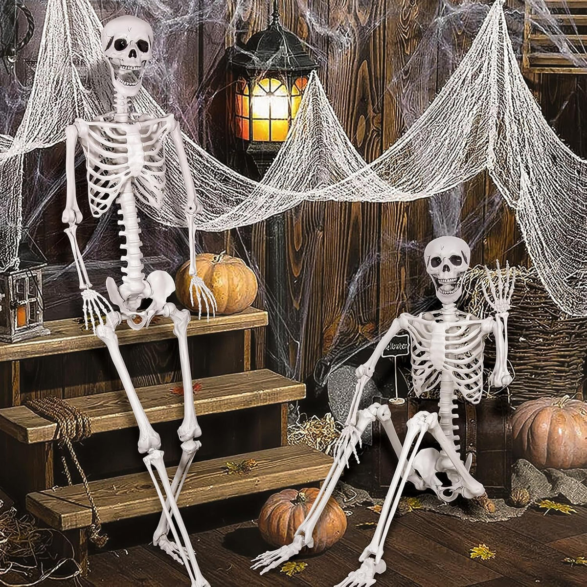 2-Pack 67" Posable Skeletons with Movable Joints Z90148