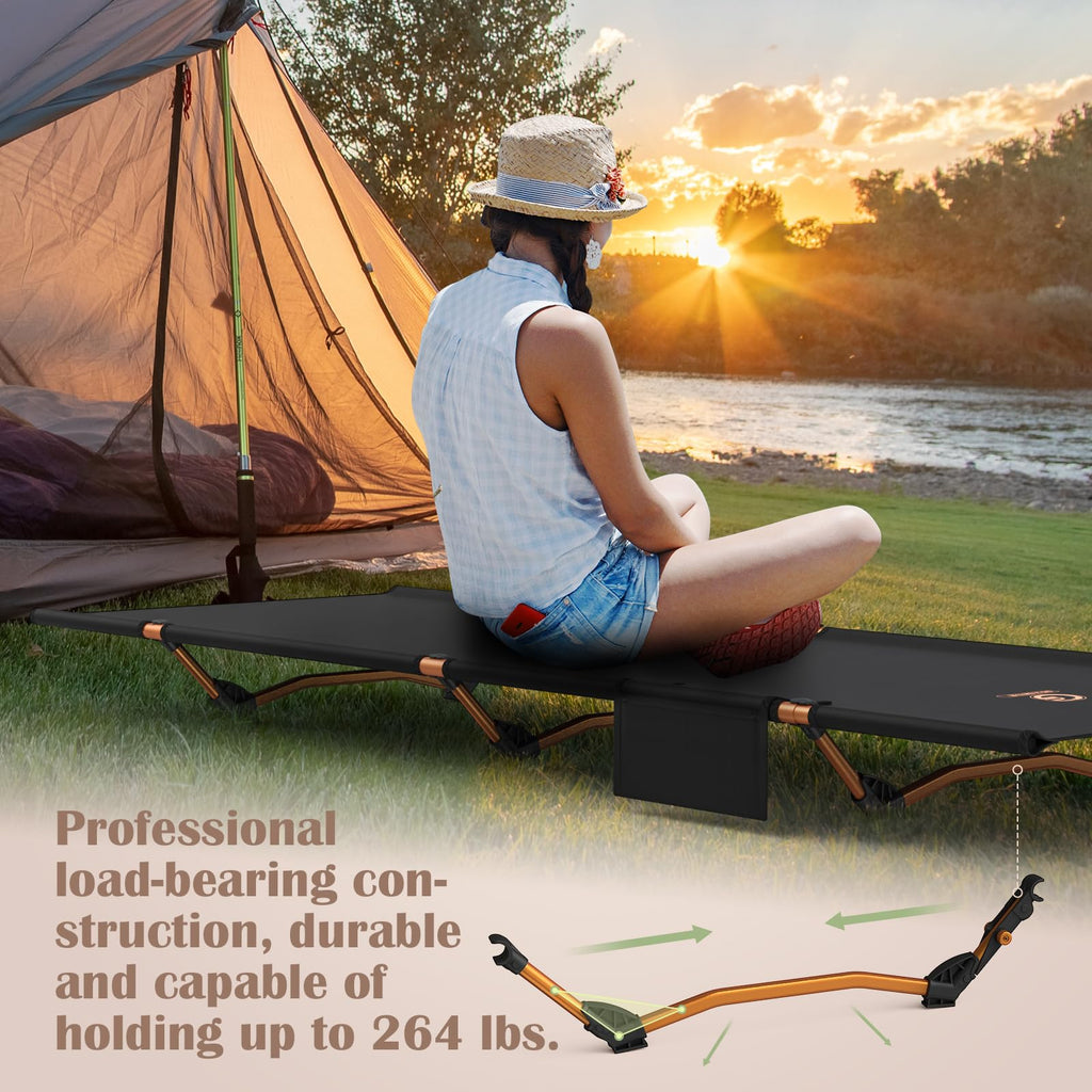 Foldable Camping Cot with Storage Bag E65504