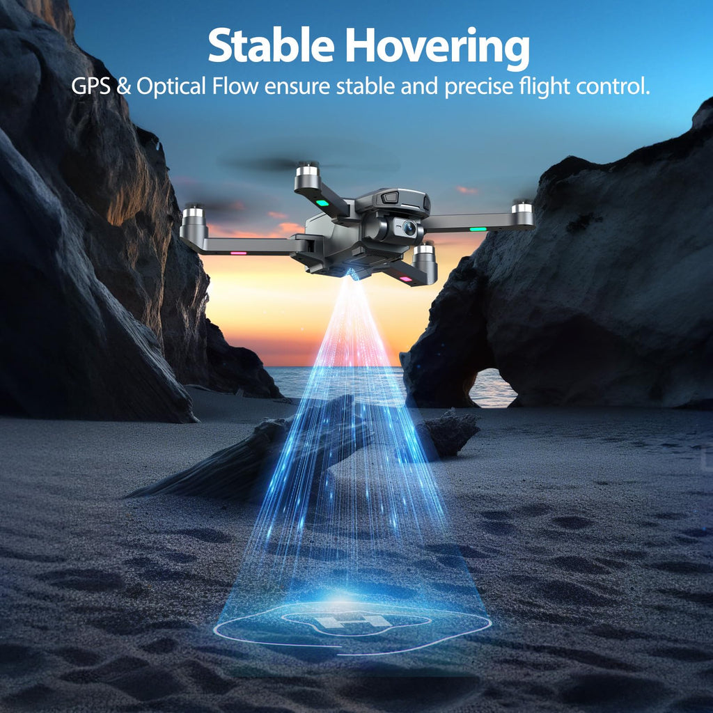 4K Foldable GPS Drone with 4.5" Screen Under 249g Black R34790