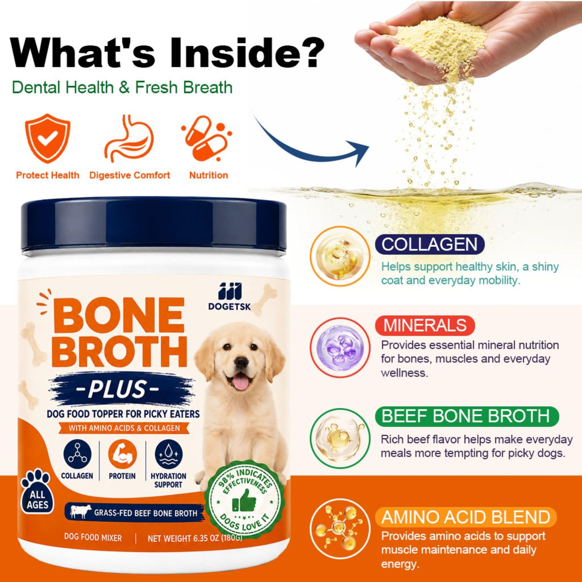Doggy Nutritious Beef Bone Soup Supplement D165
