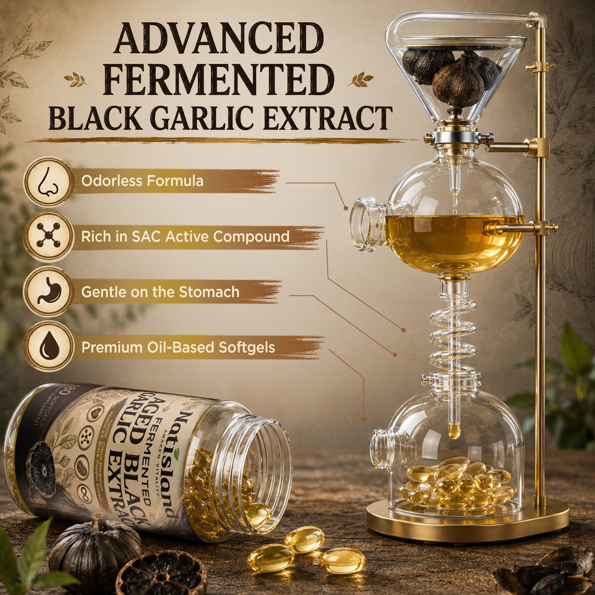 Odorless Black Garlic Extract Softgels P308410