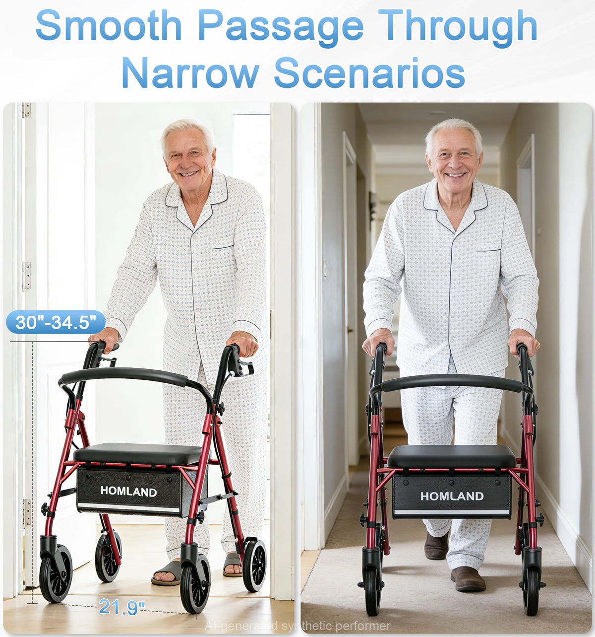 Foldable Walkers with Seat B409