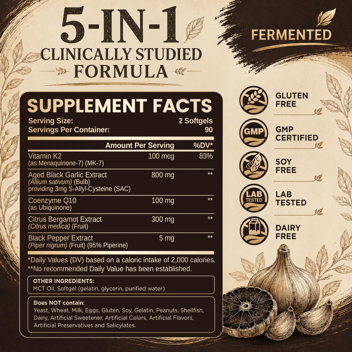 Odorless Black Garlic Extract Softgels P308410