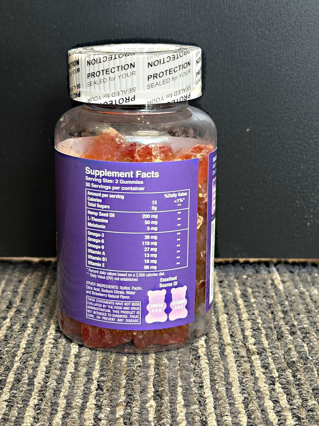 Sugar Free Strawberry Vegan 60 ct Gummies V71525