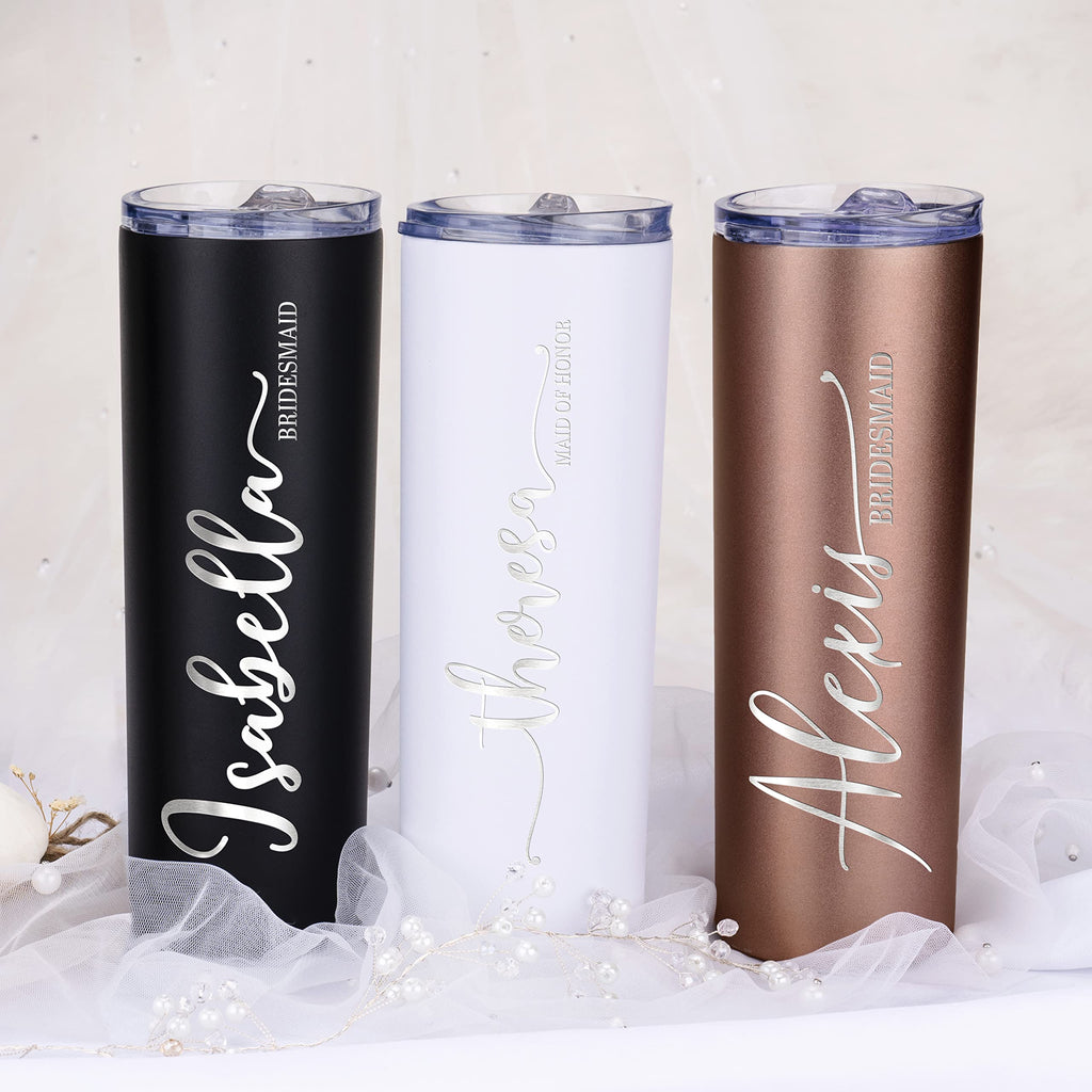 Set of 3 20 Oz Skinny Tumbler with Straw K31023