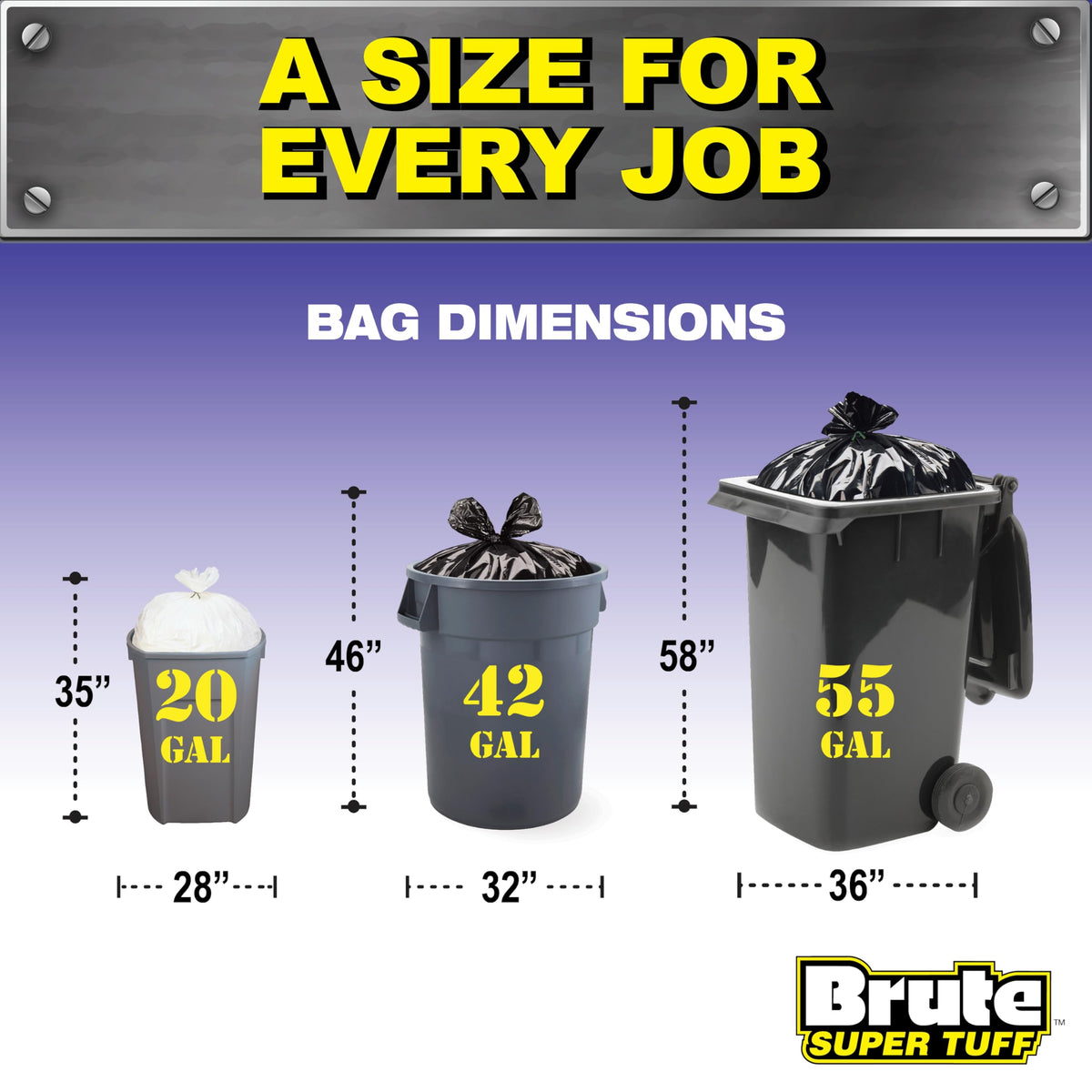 42 Gallon 2.0 Mil Black Contractor Bags K4894