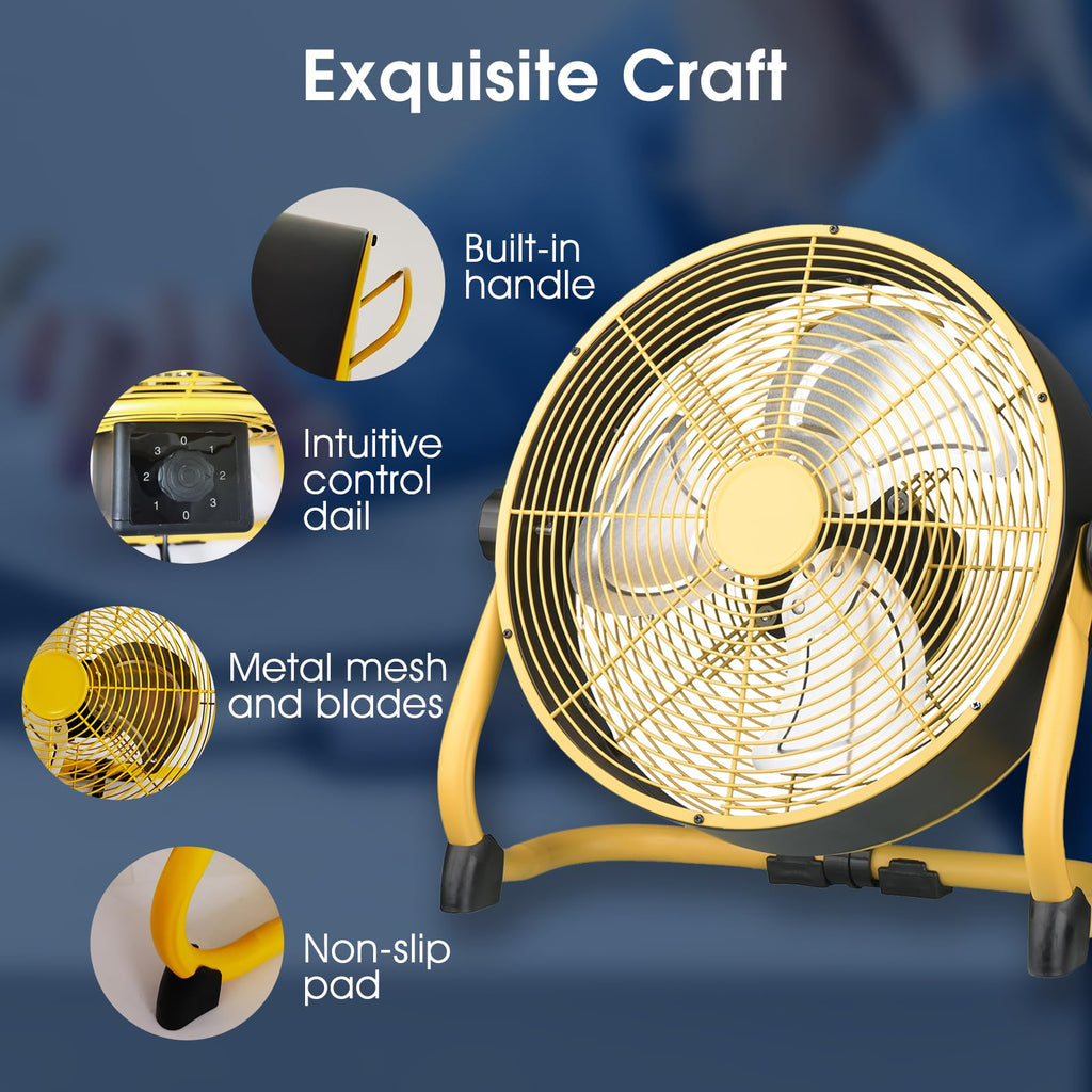 12 Inch High Velocity Metal Floor Fan F590195