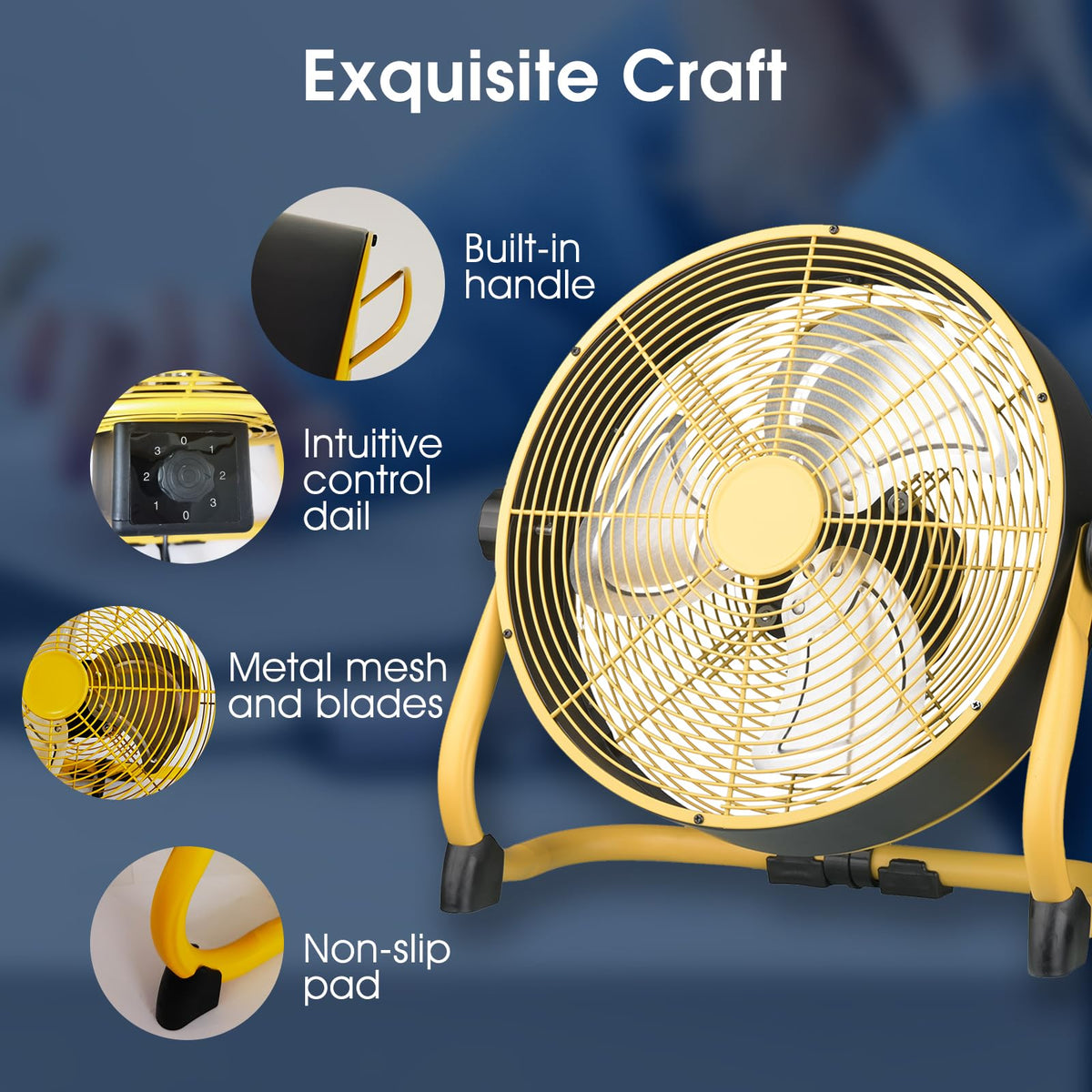 12 Inch High Velocity Metal Floor Fan F590195