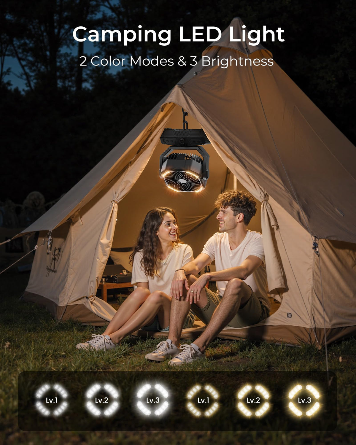 Portable Camping Fan with Remote O33478