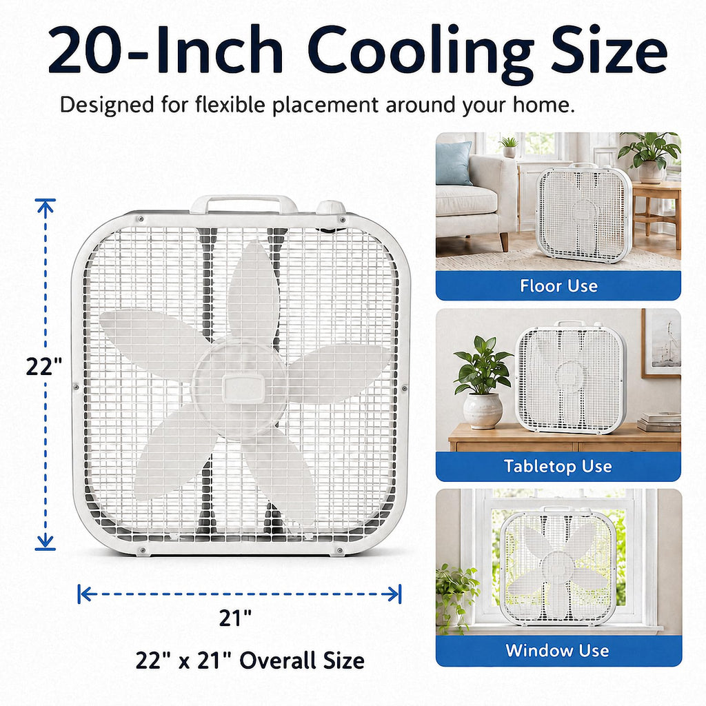 20 Inch 3-Speed Box Fan N3731