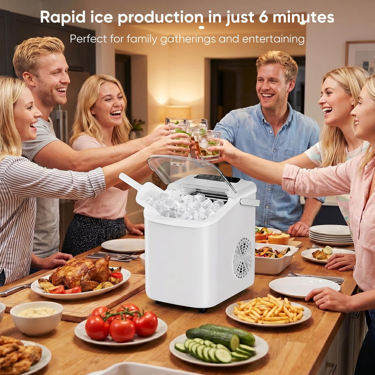 Countertop Ice Maker with Portable Handle T931328