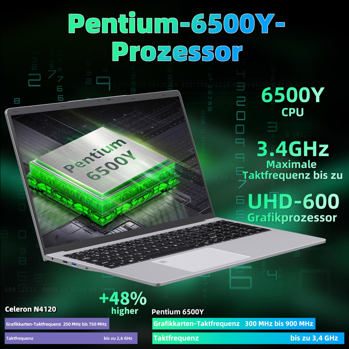 17.3" FHD IPS Business Laptop Computer, Silver K117612