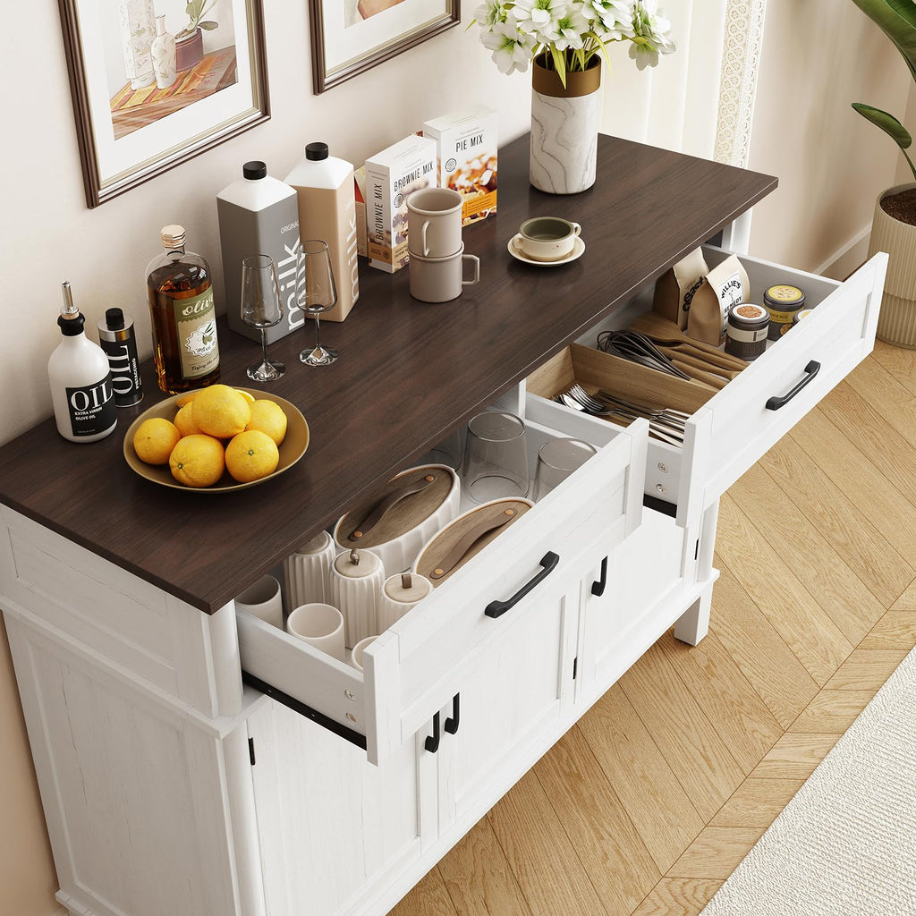 48 Inch Off White Buffet Cabinet with Storage P14741